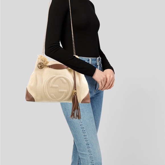 Gucci
Medium Raffia Soho Chain Tote - Picture 4 of 5